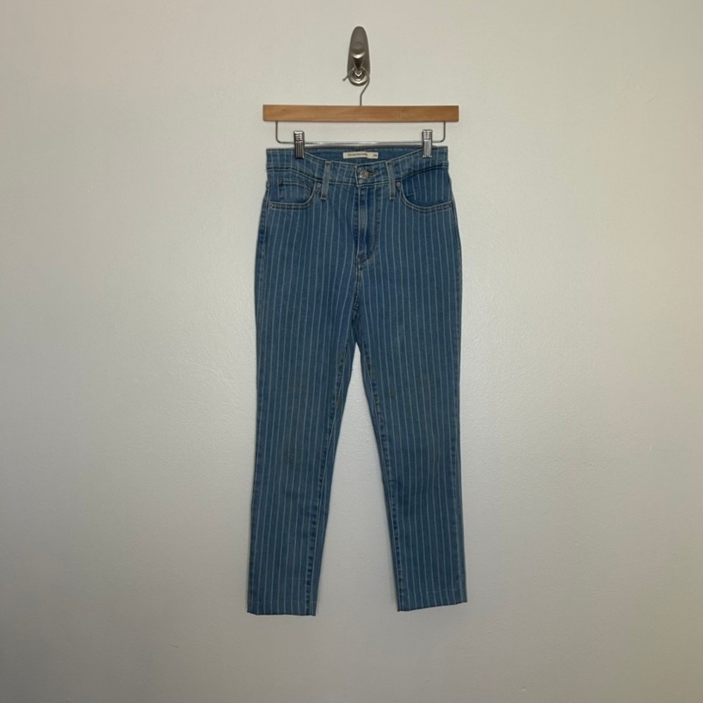 Levi's 721 High Rise Skinny Pinstripe Jeans Womens W26 L23